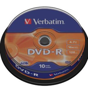 DVD-R MEDIJ VERBATIM 10PK CB 16X 4,7GB na postolju_0