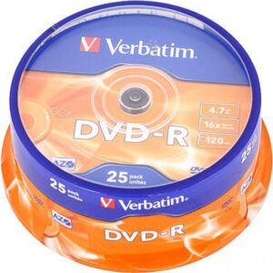 DVD-R MEDIJ VERBATIM 25PK CB 16X 4,7GB na postolju_0