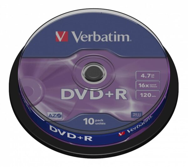 DVD+R MEDIJ VERBATIM 10PK CB 16X 4,7GB, na postolju_0