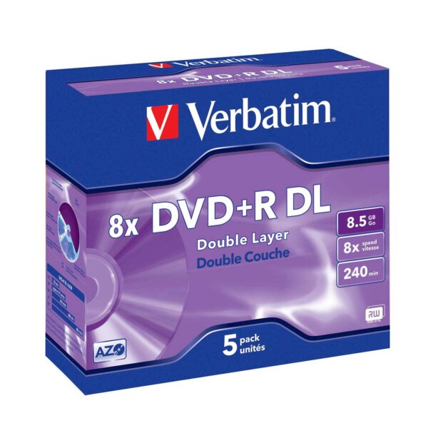 DVD+R MEDIJ VERBATIM 5PK DL J 8X, 8,5GB �iroke kutijice DUBLE LAYER_0