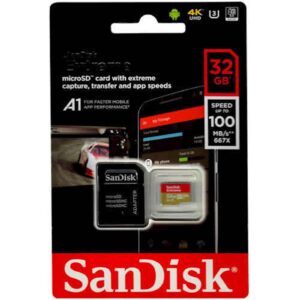 SDHC SanDisk micro SD 32GB EXTREME 100/60MB/s, UHS-I Speed Class 3, V30, adapter_0