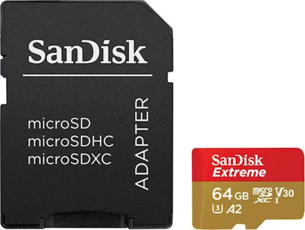SDXC SanDisk micro SD 64GB EXTREME, 160/60MB/s, UHS-I Speed Class 3, V30, adapter_0