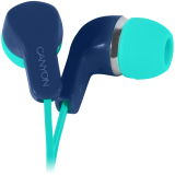 CANYON EPM-02 Stereo Earphones with inline microphone, Green+Blue, cable length 1.2m, 20*15*10mm, 0.013kg_0