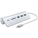 Satechi Aluminium Type-C USB Hub (3x USB 3.0, Micro/SD Card Reader) - Silver_0