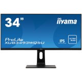 Iiyama Monitor Ultra Wide XUB3493WQSU-B1 34” IPS Flat 21:9 3440 x 1440 @75Hz, 400 cd/m² typical, 4ms, 2xHDMI, 1xDP, USB, height, swivel, tilt, VESA, 3y_0