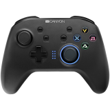 CANYON GP-W3, 2.4G Wireless Controller with built-in 600mah battery, 1M Type-C charging cable ,6 axis motion sensor support nintendo switch ,android,PC X-input/D-input,ps3,normal size dongle,black_0