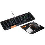 CANYON Nightflyer GS-2 3in1 Gaming set, Keyboard with rainbow LED(104 keys), Mouse with RGB(DPI 800/1600/3200/4200), Mouse Mat with size 350*250*3mm, Black, 1.3kg, US layout_0