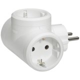 Legrand 2P+E multi-socket plug - German standard - 3 side outlets - white - cardboard_0