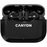 CANYON TWS-3 Bluetooth headset, with microphone, BT V5.0, Bluetrum AB5376A2, battery EarBud 40mAh*2+Charging Case 300mAh, cable length 0.3m, 62*22*46mm, 0.046kg, Black_0