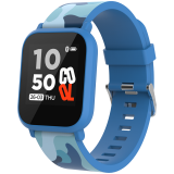 CANYON My Dino KW-33, Teenager smart watch, 1.3 inches IPS full touch screen, blue plastic body, IP68 waterproof, BT5.0, multi-sport mode, built-in kids game, compatibility with iOS and android, 155mAh battery, Host: D42x W36x T9.9mm, Strap: 240x22mm, 33g_0