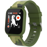 CANYON My Dino KW-33, Teenager smart watch, 1.3 inches IPS full touch screen, green plastic body, IP68 waterproof, BT5.0, multi-sport mode, built-in kids game, compatibility with iOS and android, 155mAh battery, Host: D42x W36x T9.9mm, Strap: 240x22mm, 33g_0