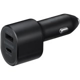 Samsung Dual Car Charger (1 x USB-C 45W, 1 X USB-A 15W, 5A C to C Cable included) Black_0