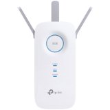 TP Link AC1900 Wi-Fi Range Extender 600 Mbps at 2.4 GHz + 1300 Mbps at 5 GHz; 3 × External Antennas, 1 × Gigabit Port, Wall Plugged; Tether App, WPS, Intelligent Signal Light, Access Control, Power Schedule, LED Control, RE/AP Mode, OneMe, MU-MIMO_0