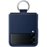 Samsung Galaxy Z Flip3 Silicone Cover with Ring Navy_0