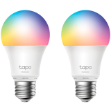 TP-Link Tapo L530E Smart Wi-Fi Light Bulb, Multicolor, 2.4 GHz, IEEE 802.11b/g/n, E27 Base, 220–240 V, 50/60 Hz, 2,500 K – 6,500 K, Multicolor, No Hub Required, Voice Control (works with Amazon Alexa and Google Assistant), Remote Control, 2 PACK_0