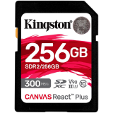 Kingston 256GB Canvas React Plus SDXC UHS-II 300R/260W U3 V90 for Full HD/4K/8K, EAN: 740617301977_0