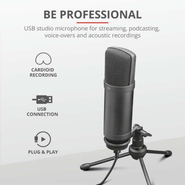 GXT252 Emita+ Streaming Professional USB studio mic - Including high-end shock mount_1