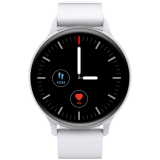 CANYON Badian SW-68, Smartwatch, Realtek 8762CK, 1.28''TFT 240x240px; RAM : 160KB, Lithium-ion polymer battery, 3.7V 190mAh Include, Silver Zinc alloy middle frame + plastic bottom case+ white Silicone strap + silver strap buckle, 44.9x 10.9mm, stra_0