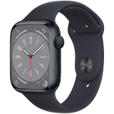 Apple Watch S8 GPS 45mm Midnight Aluminium Case with Midnight Sport Band - Regular_0