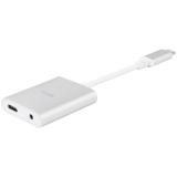 Moshi USB-C to Digital Audio Adapter with Charging/ 1 x 3.5 mm Headphones jack/ 1 x USB-C pass-through port/ Titanium Gray_0