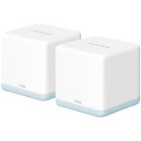 Mercusys Halo H30G(2-pack) AC1300 Whole Home Mesh Wi-Fi System, 400 Mbps at 2.4 GHz + 867 Mbps at 5 GHz, 2× Internal Antennas, 2× Gigabit Ports per Unit (WAN/LAN auto-sensing), MERCUSYS APP, Router/AP Mode, One Unified Network, up to 100 devices_0