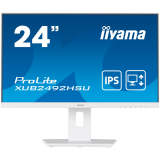 IIYAMA Monitor 24" WHITE, ETE IPS-panel, 1920x1080, 13cm Height Adj. Stand, Pivot, 250cd/m², Speakers, VGA, HDMI, DisplayPort, 4ms, USB-HUB (23,8" VIS)_0