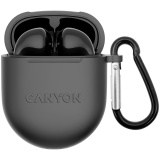 CANYON TWS-6, Bluetooth headset, with microphone, BT V5.3 JL 6976D4, Frequence Response:20Hz-20kHz, battery EarBud 30mAh*2+Charging Case 400mAh, type-C cable length 0.24m, Size: 64*48*26mm, 0.040kg, Black_0