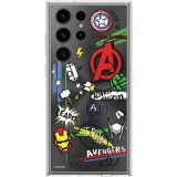 Samsung Avengers Doodle Plate for Galaxy S23 Ultra Frame cover Black_0