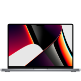 MacBook Pro 14.2-inch,SPACE GRAY, Model A2442,M1 Pro with 8C CPU, 14C GPU,16GB unified memory,67W USB-C Power Adapter,512GB SSD storage,3x TB4, HDMI, SDXC, MagSafe 3,Touch ID,Liquid Retina XDR display,Force Touch Trackpad,KEYBOARD US Eng_0