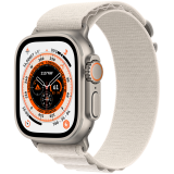 Apple Watch Ultra Cellular, 49mm Titanium Case with Starlight Alpine Loop - Large_0