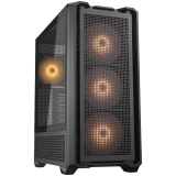 COUGAR | MX600 Black | PC Case | Mid Tower / Mesh Front Panel / 3 x 140mm + 1 x 120mm Fans / Transparent Left Panel_0