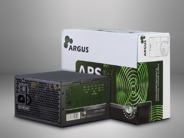 Inter-tech PSU Argus APS-420W12cm fan, Mainboard 20+4PinPCI-Express 6+2Pin, 3x SATA, 1x Floppy_0