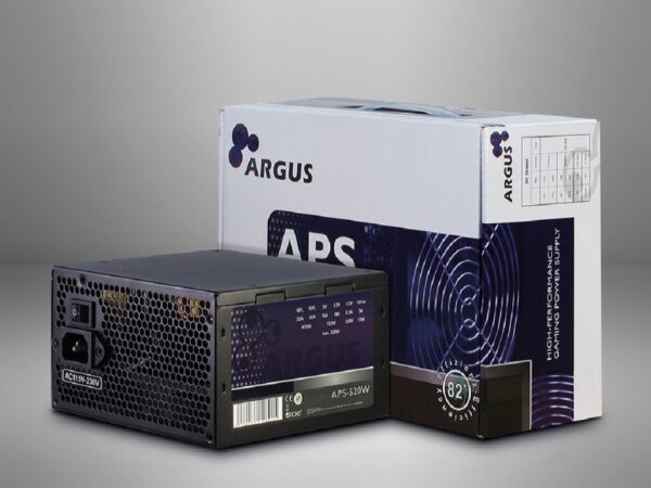 Inter-tech PSU Argus APS-520W12cm fan, Mainboard 20+4Pin PCI-Express 6+2Pin, 4x IDE 4Pin (Molex)_0