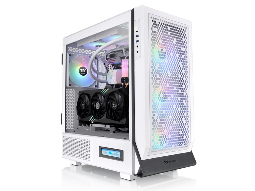 Thermaltake Ceres 500ARGB Snow Mid tower, Tempered glass 4x CT140 ARGB fan_0