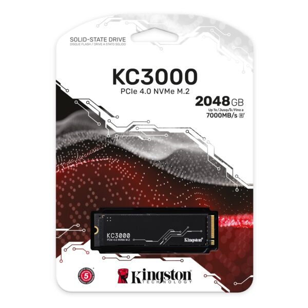 Kingston SSD 2TB KC3000M.2, NVMe PCIe Gen 4.0R/W : 7000/7000MB/s_0