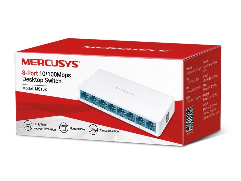 Mercusys MS108 Desktop Switch 8x10/100_1