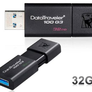 USB Kingston 32GB DT100G3 3.0, crna, klizni poklopac_0