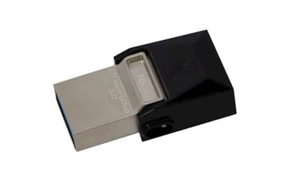 USB Kingston 16GB DTDUO3 3.0, srebro, metal, mikro format_0