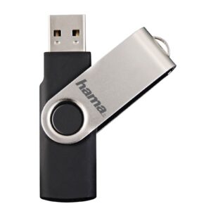 USB HAMA ROTATE 2.0 32GB, 10MB/s black/silver_0