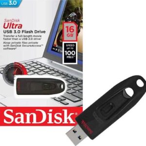 USB SanDisk 16GB ULTRA 3.0, crna, bez poklopca_0