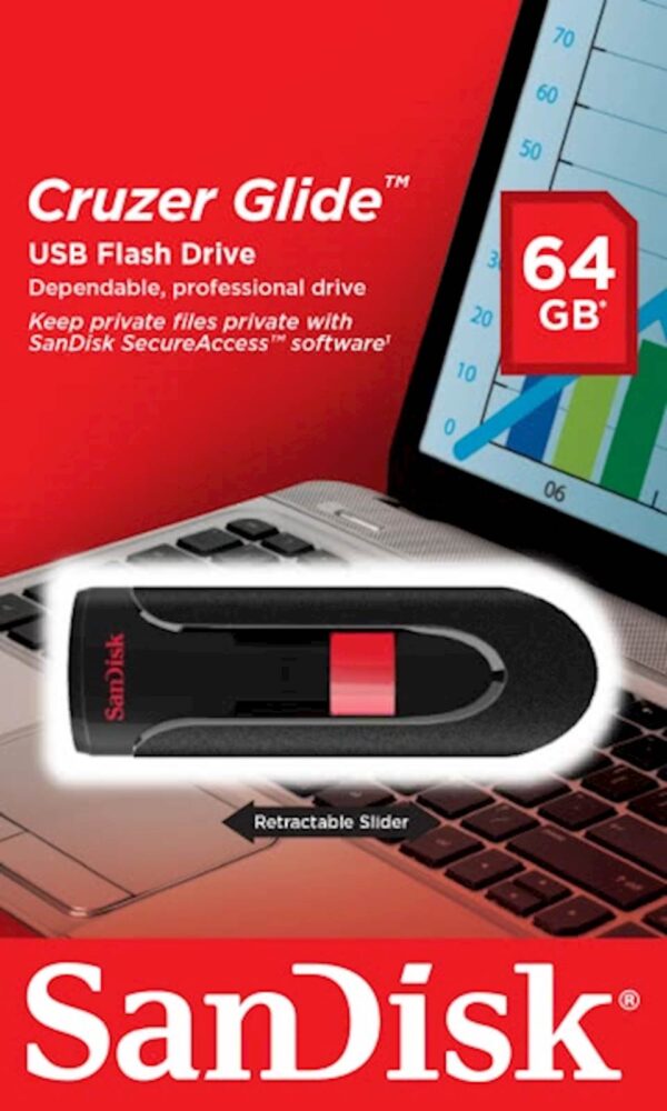 USB SanDisk 64GB CRUZER GLIDE 2.0, crno-crvena_0