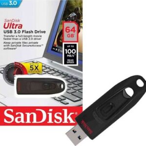 USB SanDisk 64GB ULTRA 3.0, crna, bez poklopca_0