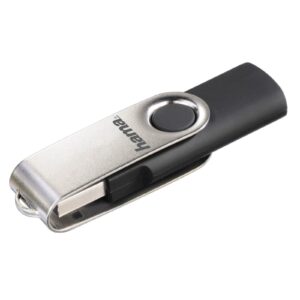 USB HAMA ROTATE 2.0 128GB, 10MB/s, black/silver_0