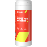 CANYON CCL11, Screen Cleaning Wipes, Wet cleaning wipes made of non-woven fabric, with antistatic and disinfectant effects, 100 wipes, 80x80x185mm, 0.258kg_0