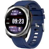 CANYON Maverick SW-83,Smart Watch,Realtek 8762DT, IPS 1.32'' 360x360,ARM Cortex-M4F,RAM192KB/ROM128MB,400mAh 3.8v,GPS,128 Sport modes, IP68,STRAVA support,Real-Time Heart Rate & SpO2, silver case & silicone strap 46*45.4mm 259*20mm, Silver Blue_0
