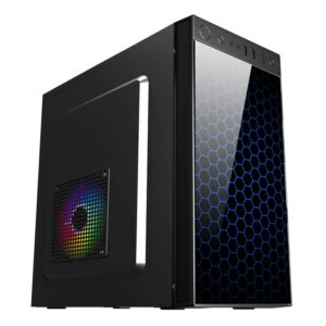 Spire case TRICER 1415 420WMicro ATX, 12cmtempered front glass, USB 2.0, USB 3.0_0