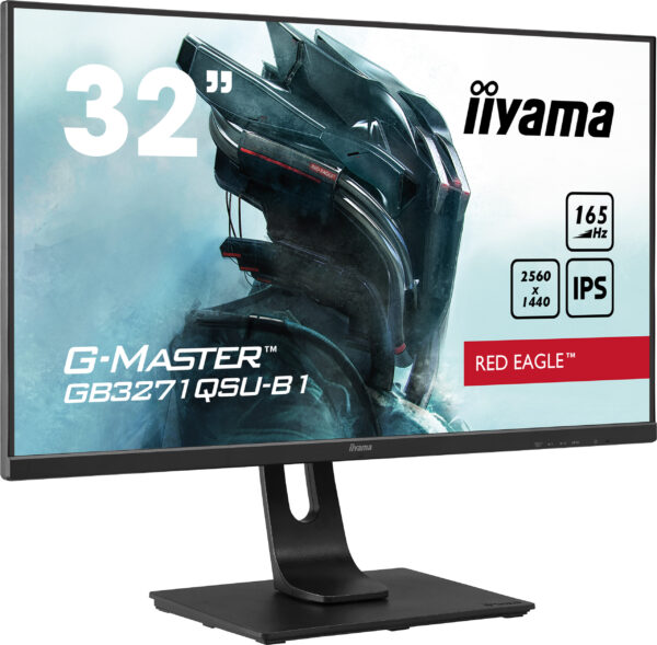 iiyama G-Master GB3271QSU-B1, 32" IPS display - WQHD resolution (2560 x 1440), Free Sync technology - Black Tuner, Blue Light - 1ms response time - 80M Advanced Contrast Ratio: 1 - 2x HDMI - 2x DisplayPort - 4, EAN: 4948570118168_0