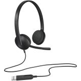 LOGITECH H340 Corded Headset - BLACK - USB_0