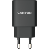 CANYON H-20, PD 20W Input: 100V-240V, Output: 1 port charge: USB-C:PD 20W (5V3A/9V2.22A/12V1.67A) , Eu plug, Over- Voltage , over-heated, over-current and short circuit protection Compliant with CE RoHs,ERP. Size: 80*42.3*30mm, 55g, Black_0