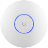 Ubiquiti U6+ access point. WiFi 6 model with throughput rate of 573.5 Mbps at 2.4 GHz and 2402 Mbps at 5 GHz. No POE injector included. UI recommends U-POE-AF or POE switch_0